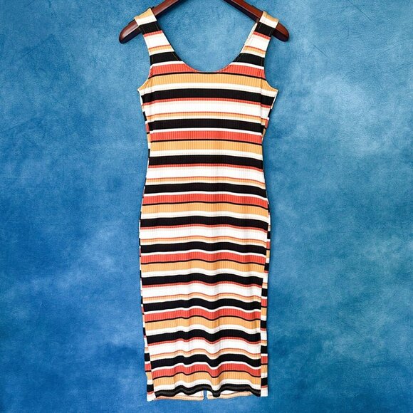 Striped Sleeveless Bodycon Dress, Size M (7-9) - Picture 2 of 4